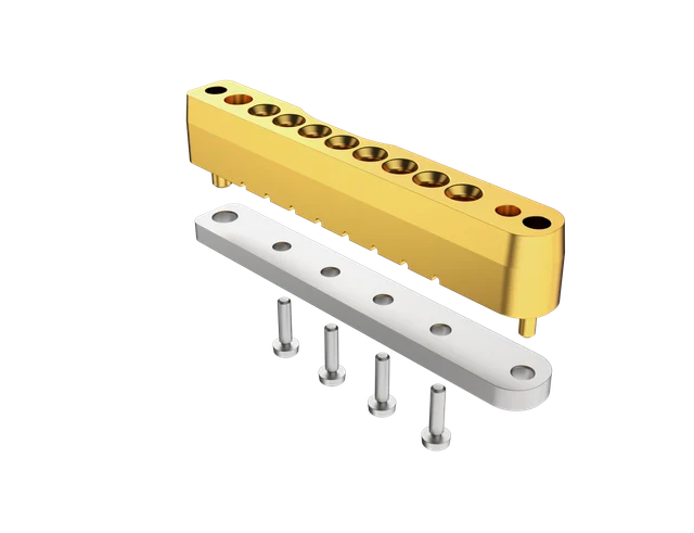 SMPX board mount connector 1×8 Vertical